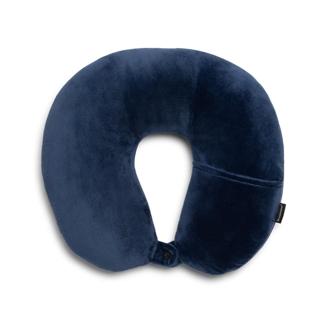 Almohada de viaje Brookstone Microbead Lightweight Blue