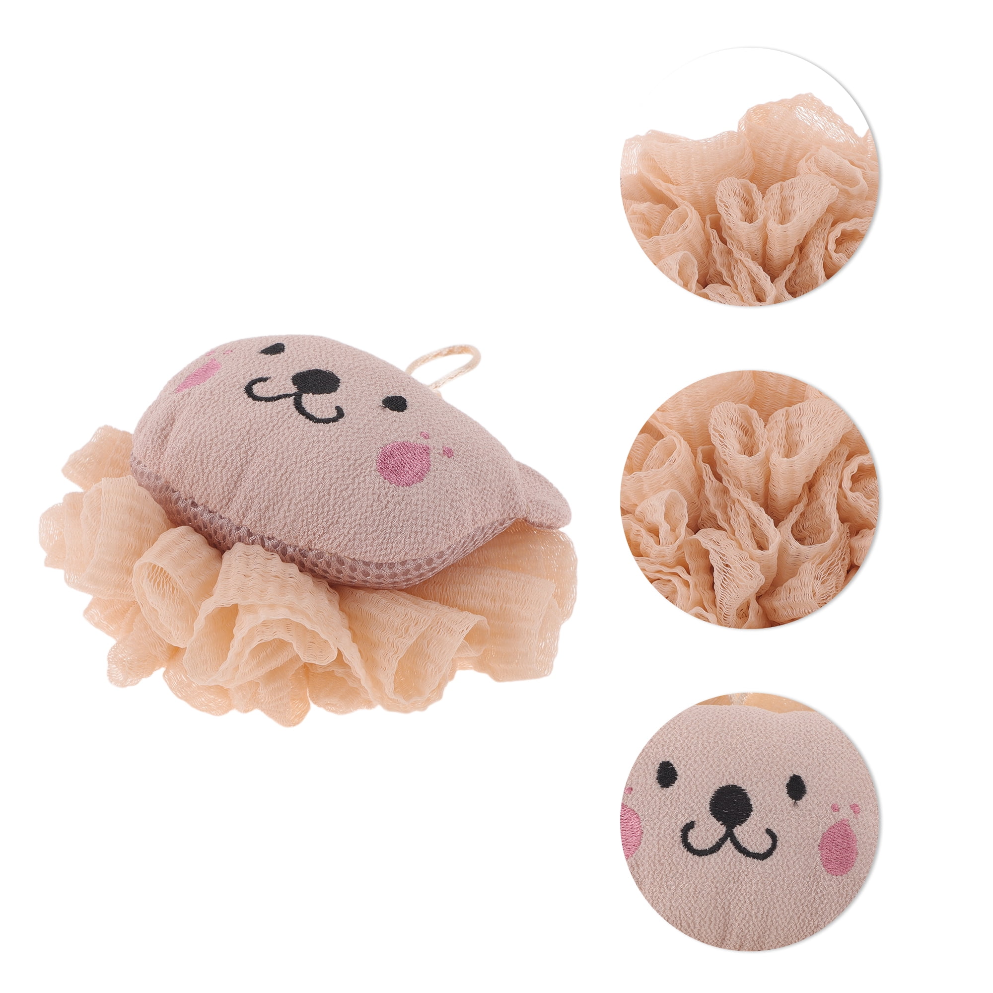 Unique Bargains Durable Cartoon Bath Sponge 1 Pc Pink