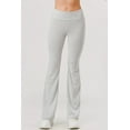 thumbnail image 2 of Soft Fuzzy Sweater Knit Flare Pants - Light Heather Gray, 2 of 7