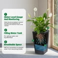 thumbnail image 5 of Luku 16 Inch Tall Rectangular Planters Set of 2 Large Modern Plant Pots with Drainage Holes＆Water Level Monitor＆Wheels Outdoor and Indoor for Patio, Porch, Living Room, or Home Office, 5 of 9