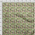 thumbnail image 4 of oneOone Cotton Cambric Light Green Fabric Tropical Leaf Diy Clothing Quilting Fabric Print Fabric By Yard 42 Inch Wide, 4 of 5
