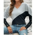 thumbnail image 4 of Warm Shirts for Women, Lightweight Sweaters for Womens Comfy Women's Sweaters Casual Pullover Knitted Thin Long Sleeve Sweater Fashion Gym, Yoga, Workout, Running, Daily Leisure,Workwear, 4 of 7