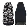thumbnail image 6 of FOR U DESIGNS Sugar Skull Rose Pattern Seat Cover for Cars Washable 2 Pack Interior Covers for Cars for Women Men Stretchy Auto Decoration Accessories Universal Fit Most Vehicles, 6 of 7