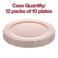 thumbnail image 3 of Smarty 10" Pink Vintage Round Disposable Plastic Dinner Plates 120ct, 3 of 7