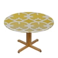 thumbnail image 3 of Nawypu Fitted Table Cover for Round Tables Vinatage Moroccan Flowers Plaid Tablecloth with Elastic Edge,Waterproof Table Cloth Covers for Outdoor Picnic Patio Coffee Kitchen Dinning Party Ombre Style, 3 of 7