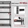 thumbnail image 5 of S-HOME Heavy-Duty 5-Tier Storage Shelves in Black Adjustable Shelving Unit for Garage and Shed with 2,250 lb Load Capacity, 5 of 10
