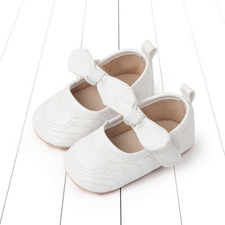 

Sunhillsgrace Baby Sneakers Spring And Autumn Children Baby Toddler Shoes Girls Floor Casual Shoes Non Slip Slip On Solid Color Bow Comfortable