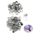 thumbnail image 3 of Pin Back Button Parts, 100 Sets Blank Button Badge Parts Set Smoothly Surfaces  For Handcraft 25mm/1.0in,32mm/1.3in, 3 of 8