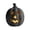Black Pumkin*6", variant on 6 Inch Black Halloween Jack O Lantern with LED Tea Light Candle, Resin Light Up Pumpkin Decor, Warm Glow for Indoor Tabletop Home Porch Trick Or Treat Halloween Party Decoration