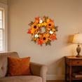 thumbnail image 7 of Halloween Sale Clearance!Fall Decorations for Home, Artificial Fall Wreath Sunflower Maple Leaf Pumpkin Wreath For Thanksgiving Decor, 7 of 7