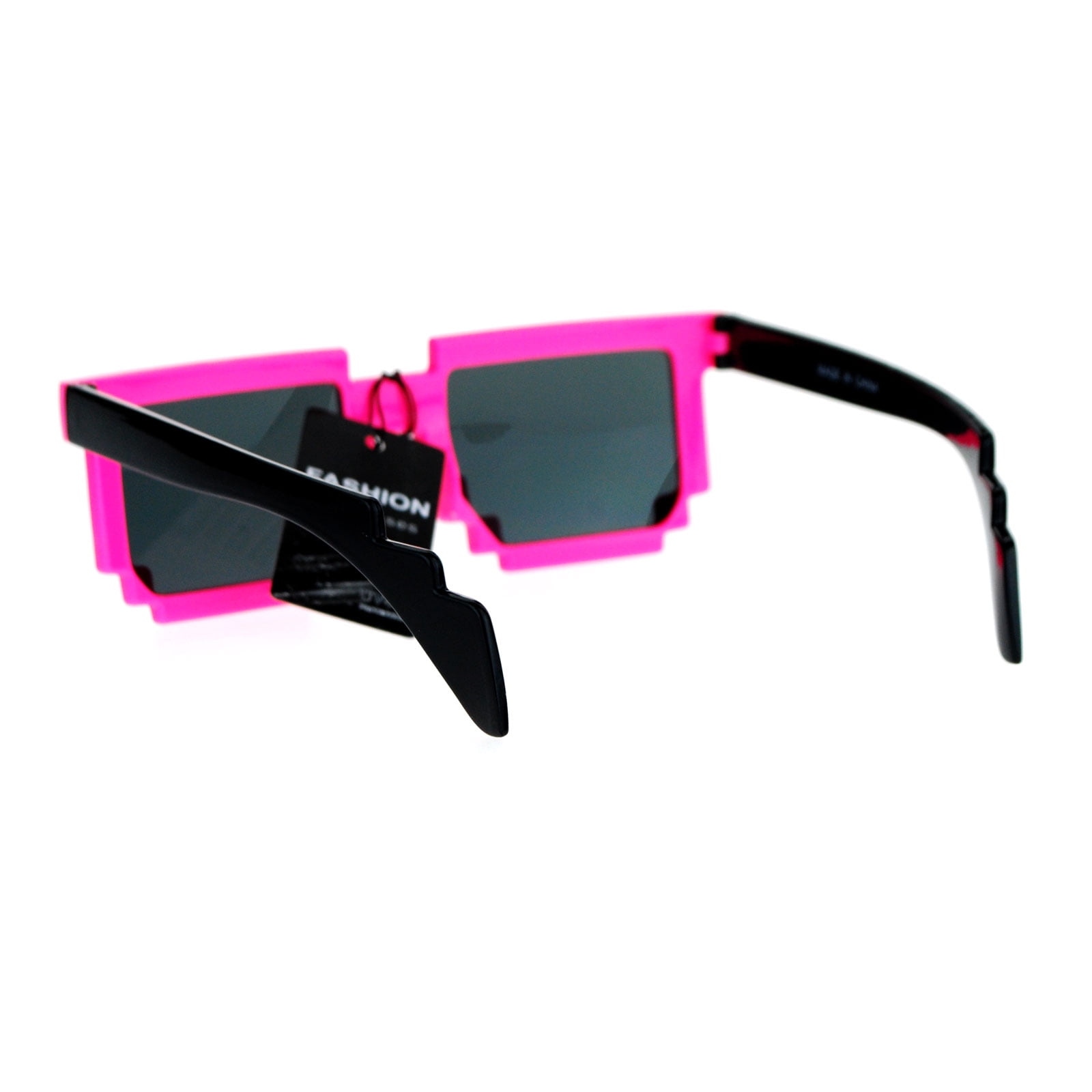 SA106 Pixelated 8 Bit Retro Video Game Horned Sunglasses