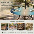 thumbnail image 6 of Round Outdoor Tablecloth with Umbrella Hole and Zipper, Blue Teal Ombre Tablecloth with Elastic Waterproof, Modern Yellow Gradient Farmhouse Art Patio Table Covers for 55" - 60" Picnic Pool Tables, 6 of 9