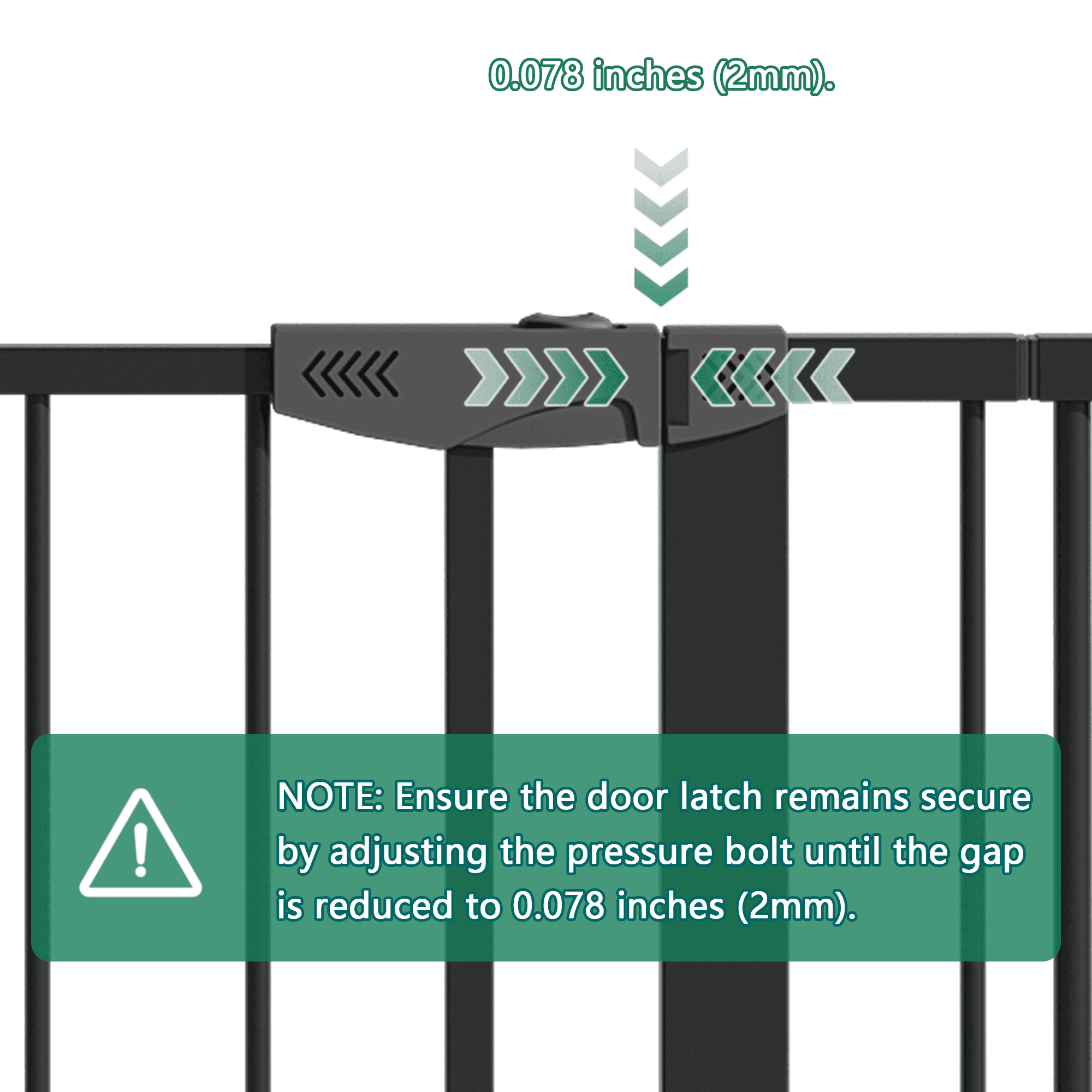 Metal Baby Gate with Cat Door for Stairs and Doorways, Pressure Mounted Safety Gate with Double Lock, No Tools Needed for Kids and Pets, Black