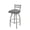 Canter Folkstone Grey, variant on 411 Jackie 25" Low Back Swivel Counter Stool with Anodized Nickel Finish and Canter Folkstone Grey Seat