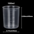 thumbnail image 2 of 25Pcs 100ML Plastic Graduated Measuring Beaker Set, Clear Liquid Measuring Mixing Cups for Epoxy Resin, Liquid Container Beakers for Resin Epoxy Paint Food, Lab Use, Raised Graduations, Tapered Spout, 2 of 7