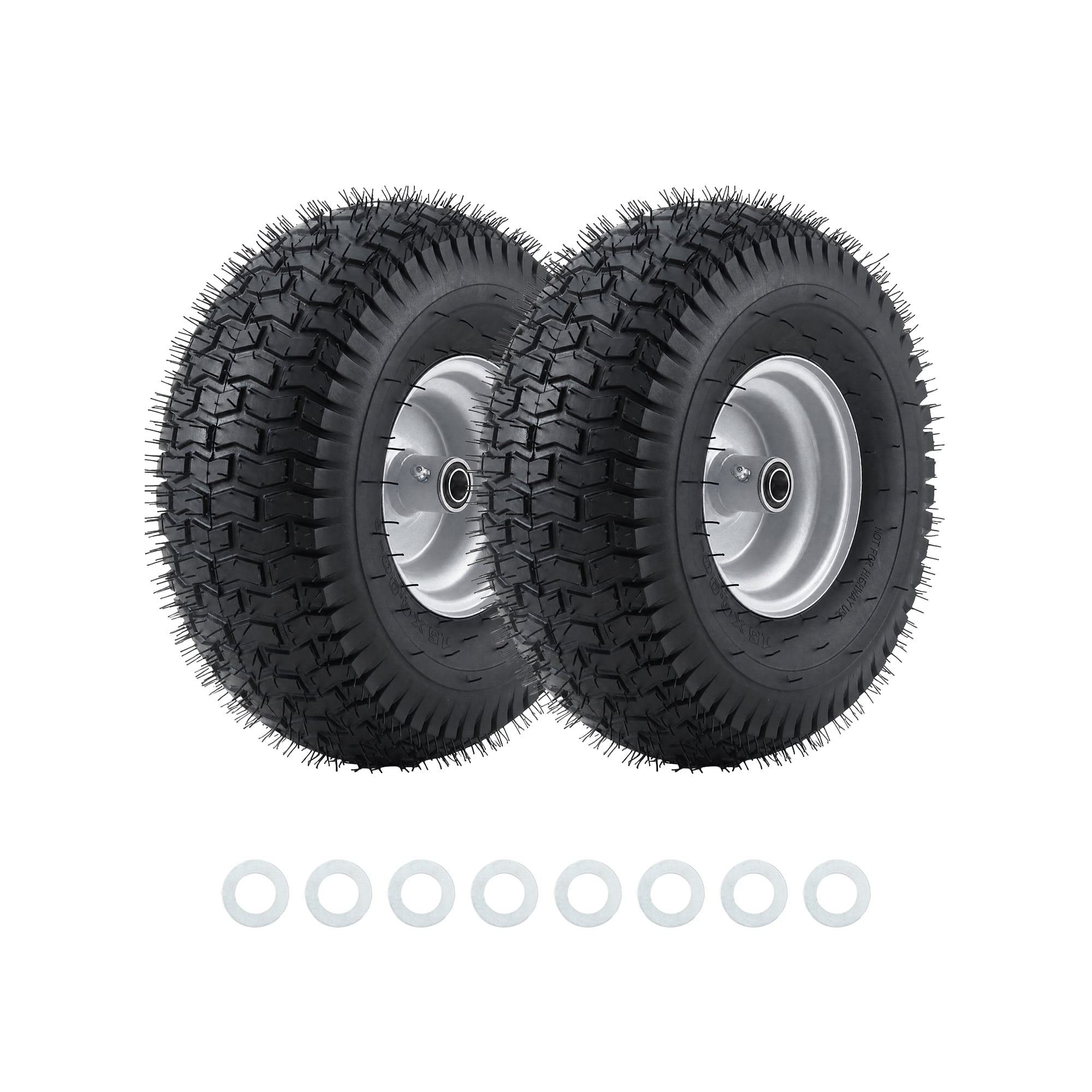 Flat Free Golf Cart & Lawn Mower Tire 500lbs Heavy Duty Centered Hub Multi Size Bearings Puncture Proof