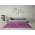 thumbnail image 3 of Ahgly Company Indoor Square Oriental Purple Industrial Area Rugs, 7' Square, 3 of 4