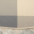 thumbnail image 5 of Safavieh Courtyard Benjamin Plaid Indoor/Outdoor Area Rug, Gray/Bone, 6'7" x 6'7" Round, 5 of 12