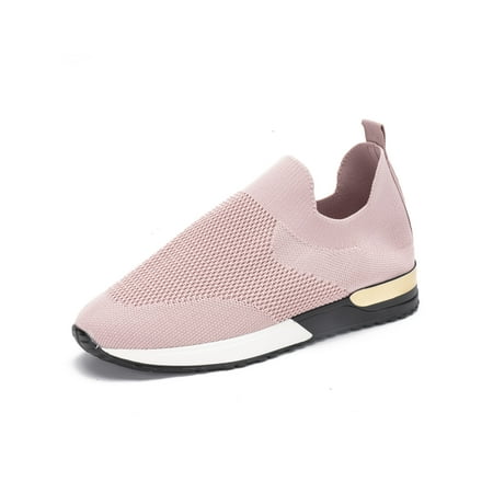 

Lacyhop Women s Road Running Shoes Walking Athletic Tennis Non Slip Solid Color Sneakers Pink Size 7
