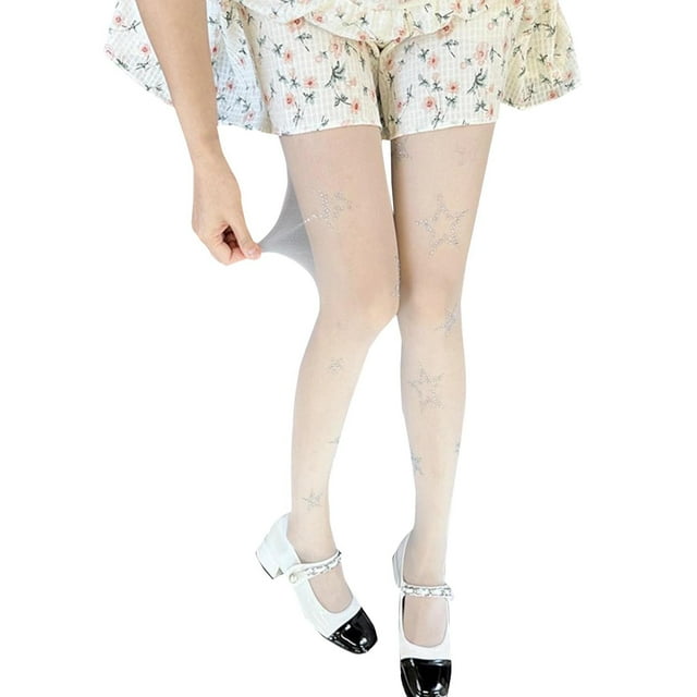 Collants pour Femmes et Adolescentes, Collants Scintillants à Paillettes, Bas de Fête Gothiques en Maille, Bas