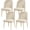 Beige, variant on Curved Back Chair Covers for Dining Room, Mid Century Modern Chair Slipcovers, Semi Circle Back Chair Seat Protector for Kitchen Living Room (4, Beige)