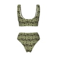 thumbnail image 5 of Daiia Green Snake Women's Bikini Set Two Piece Swimsuit High Waisted Bikini Adjustable Straps Bikini Perfect for Beach, Pool, and Summer Vacation-XX-Large, 5 of 9