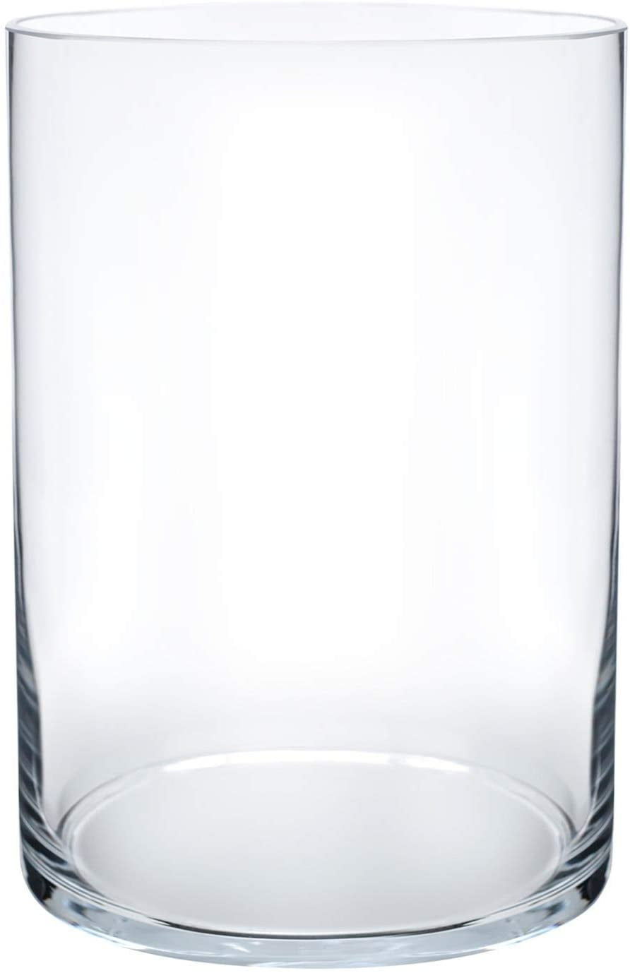 Royal Imports 8" Floral Glass Cylinder Vases