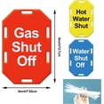 thumbnail image 2 of shiyou-12Pcs Utility Tag Set for Gas, Water, and Hot Water Shut Off Valves - Plastic Plumbing Identification Tags for Home, Business, Basement, Furnace Safety, 2 of 4