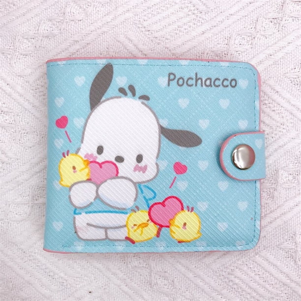 Monedero Kawaii Sanrio Mymelody Kuromi Hellokitty, monedero plegable de dibujos animados, bolsa organizadora para tarjetas, regalo de cumpleaños para niña