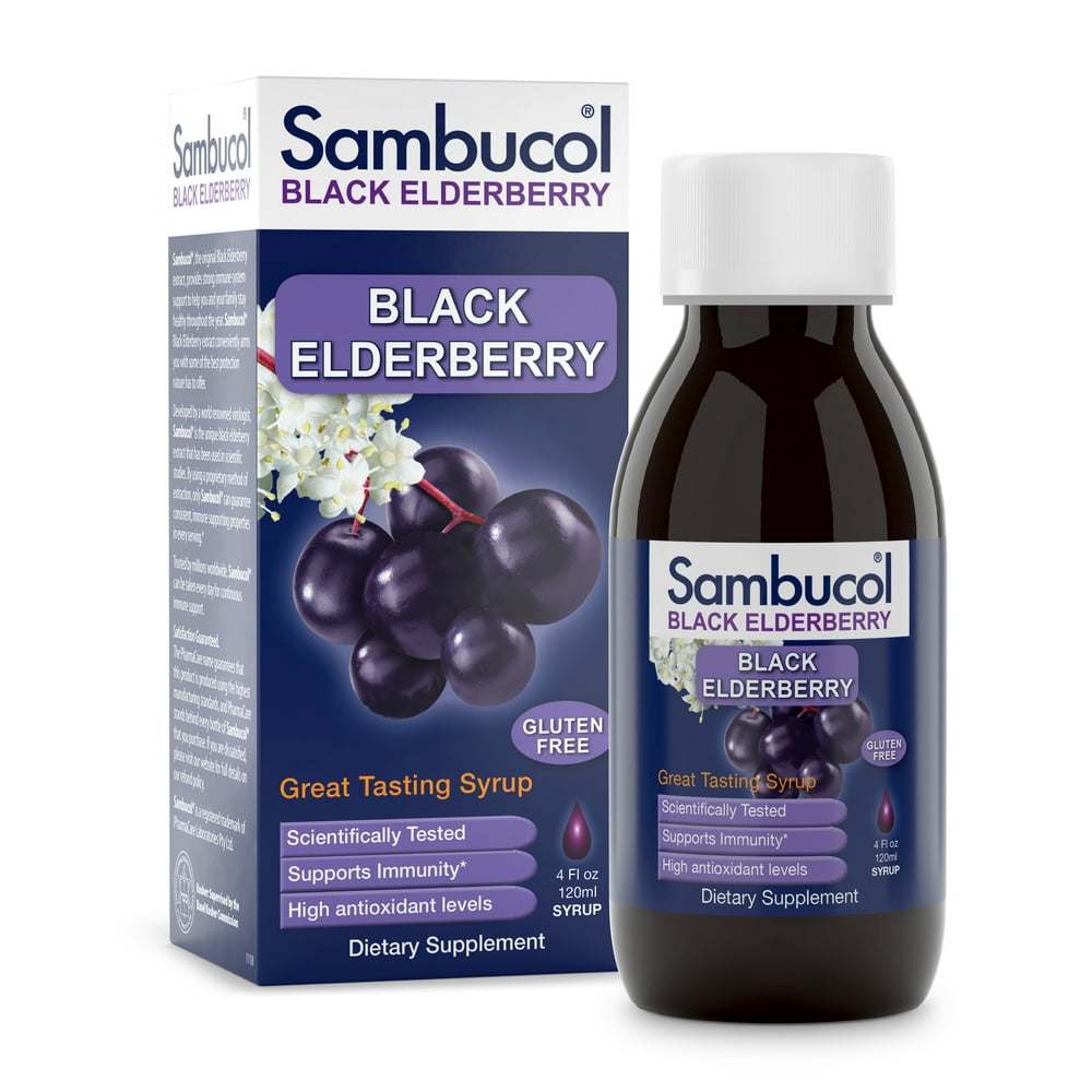 Sambucol Original Black Elderberry Syrup, 4oz Bottle