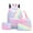 Rainbow powder, variant on Smrinog Tie Dye Backpack Student Schoolbag Laptop Bookbag 3 Piece Insulated Lunch Box