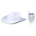 thumbnail image 3 of Sombrero de vaquero y , gorro de ala grande, bufanda para la cabeza, sombreros de protección solar, sombrero de para mujeres y hombres, ,, 3 of 7