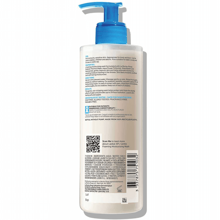 La Roche-Posay Lipikar AP+ Moisturizing Wash, 13.52 fl oz photo 8