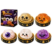 Halloween Spooky Ghost Dumpling, Dumplings Squish with Steamer Stress Balls Stress Relief Fidget Sensory for Holiday & Birthday Gifts (E)