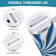 thumbnail image 5 of 40 Oz Car Handle Water Bottle Water Cup Water Bottle Water Jug Coffee Cup Travel Water Bottle Super Beautiful Blue Stripes, 5 of 8