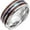 Silver, variant on Tungsten Wedding Band Ring 8mm Men Women Koa Wood Abalone Ginger Lyne Collection