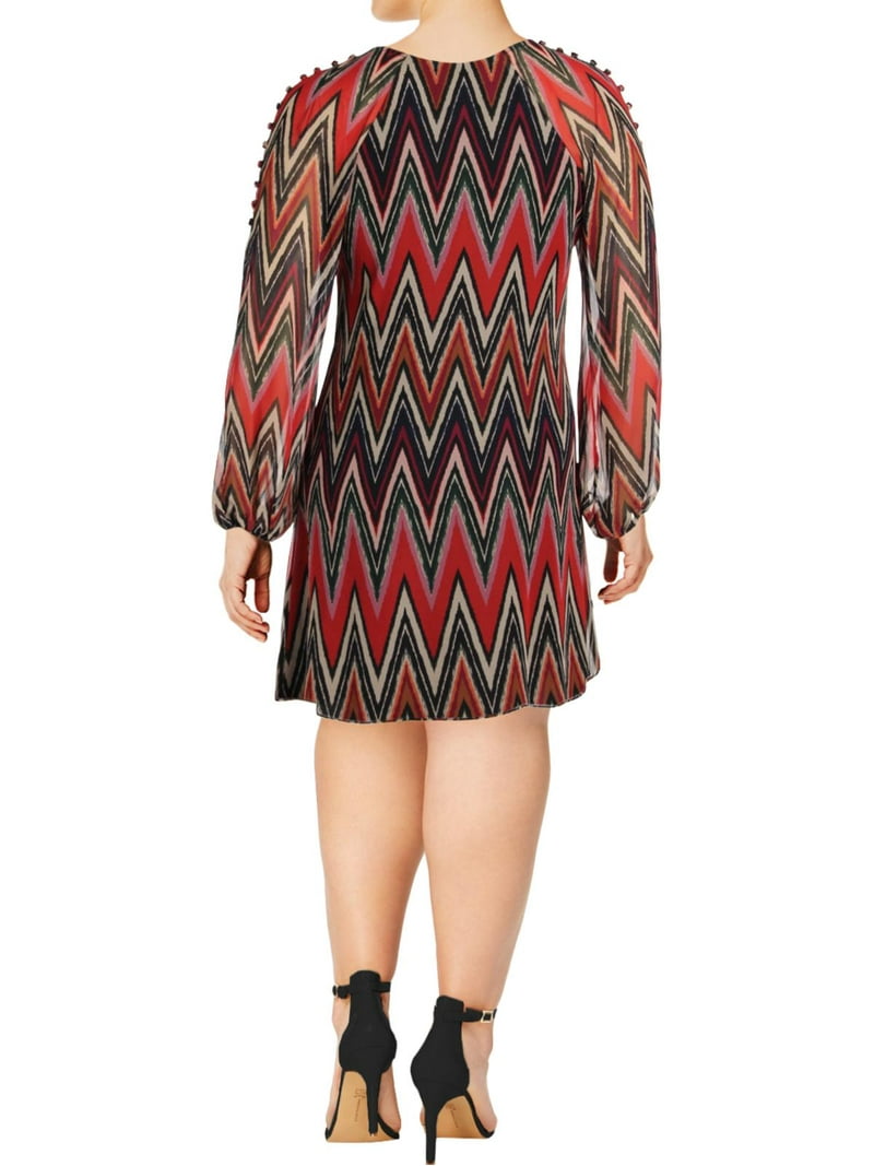 Taylor Women's Chevron Swing Dress - Red/Black - 14 Taylor Women's Chevron Swing Dress - Red/Black - 14