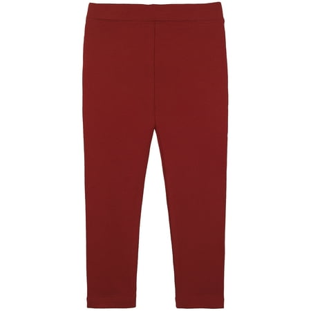 

Lilax Girls Basic Solid Cotton Full Length Soft Leggings Burgundy 3 Years