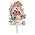 thumbnail image 2 of CoreLiving Outdoor Easter Decorations Large Metal Vintage Bunny with Carrot Eggs Farmhouse Rustic Yard Decoration with Stakes for Lawn Garden Front Porch Outside Spring Party, 2 of 9
