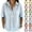 #03 Blue, variant on Casual Striped Polo Shirts Collar Snap Buttons Cotton-Linen Shirt, Short Sleeve Summer Top Button Down Blouses,M,#03 Purple