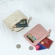 thumbnail image 3 of Estuche para tarjetas multifuncional con cremallera, monedero, tarjetero, de piel sintética, color liso, 3 of 6