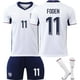 thumbnail image 2 of 2024 camiseta de la Copa de Europa uniforme de fútbol alemán personalizado No. 8 Kroos equipo nacional uniforme de entrenamiento para adultos y niños nuevoEdición en blanco visitante de Alemania, 2 of 3