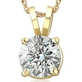 thumbnail image 1 of Pendentif Solitaire Rond en Or Jaune 14k, 1 of 2