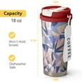 thumbnail image 4 of 18oz Double Drinking Coffee Mug – Vacuum Insulated Stainless Steel Travel Cup with Leakproof Lid, 316 Steel Thermos Tumbler for Hot & Cold Beverages, 4 of 7