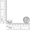 thumbnail image 3 of Gem Stone King 925 Sterling Silver White Moissanite and London Blue Topaz Engagement Ring for Women (1.33 Cttw, Gemstone, Round 6MM and 3MM, Size 7), 3 of 4