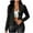 Black, variant on Cropped Jacket Sevevn Women Cropped Blazers V Neck Button Lightweight Business Cardigan Jackets Blazer for Work