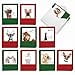 thumbnail image 3 of The Best Card Company - 20 Blank Christmas Note Cards (10 Designs, 2 Each) - Bulk Holiday Notecard Set (4 x 5.12 Inch) - Holiday Dogs and Doodles AM6582XSB-B2x10, 3 of 4