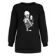 thumbnail image 4 of Sudadera con estampado de calavera de cuello redondo de manga larga suelta divertida vintage para mujer Fridja  FKASFK3086, 4 of 4
