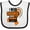 White and Black, variant on Inktastic I Wear Orange for My Mom Multiple Sclerosis Awareness Boys or Girls Baby Bib