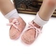 thumbnail image 2 of Baby Boys Girls Lace Up Leather Sneakers Soft Rubber Sole Infant Moccasins Newborn Oxford Loafers Anti-Slip Toddler Wedding Uniform Dress Shoes, 2 of 5